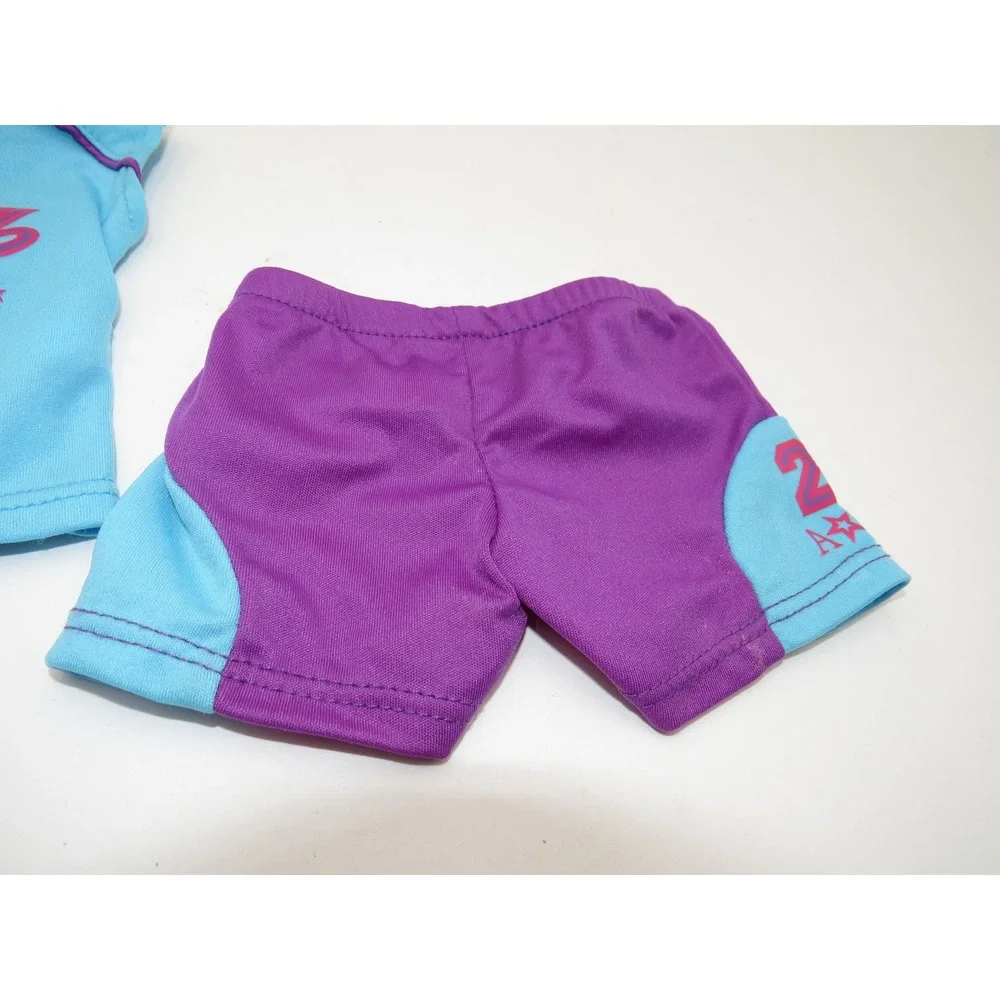 American Girl Doll Softball Set Outfit and Accessories Blue Purple Pink